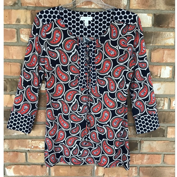 Charter Club Tops - Charter Club Paisley Top   Small